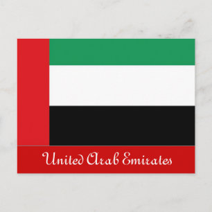 United Arab Emirates flag postcard