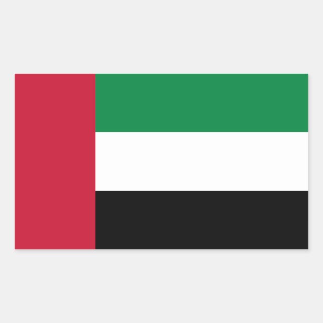 United Arab Emirates Flag Rectangular Sticker (Front)