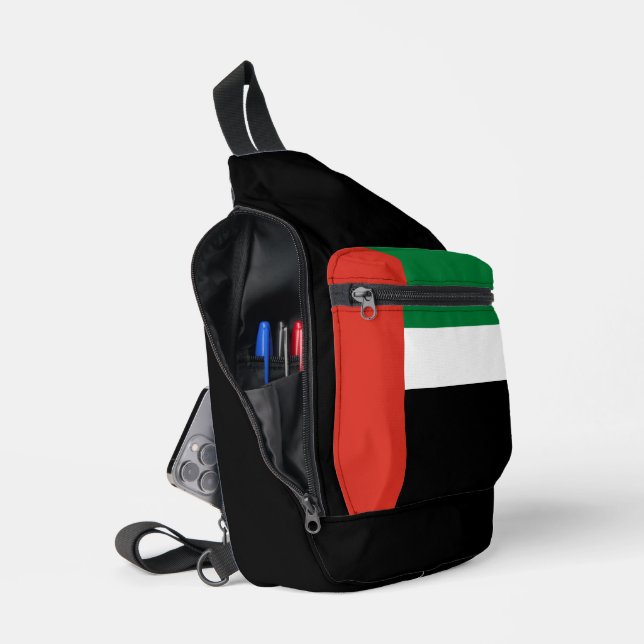 United Arab Emirates flag Sling Bag (Open)