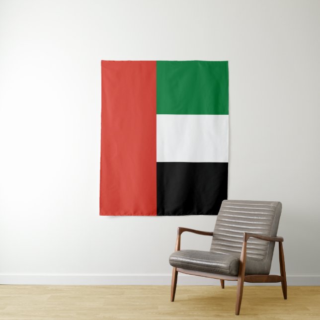 United Arab Emirates flag Tapestry (In Situ)
