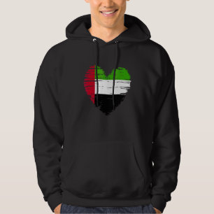 United Arab Emirates Heart Emirati Flag Emirati Pr Hoodie