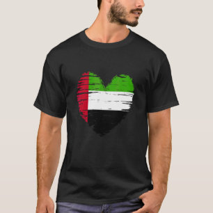 United Arab Emirates Heart Emirati Flag Emirati Pr T-Shirt