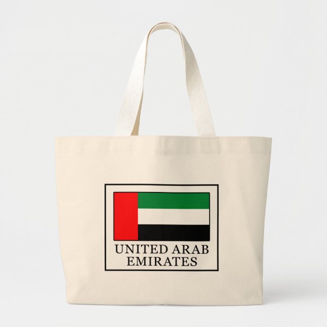 United Arab Emirates Large Tote Bag (Front)