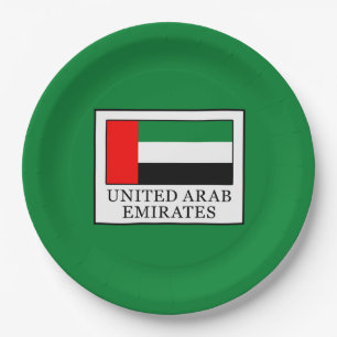 United Arab Emirates Paper Plate
