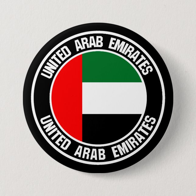 United Arab Emirates Round Emblem 7.5 Cm Round Badge (Front)
