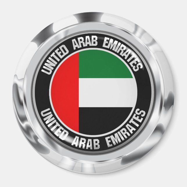 United Arab Emirates Round Emblem Magnet (Front)