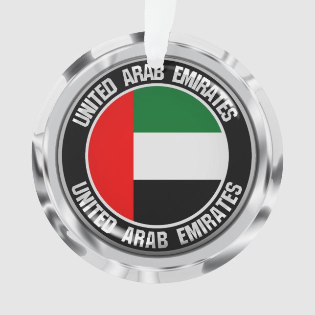 United Arab Emirates Round Emblem Ornament (Front)