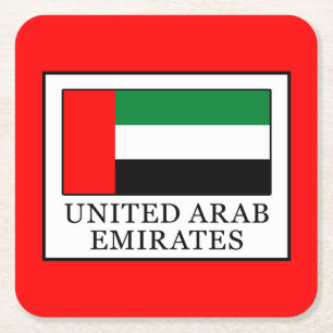 United Arab Emirates Square Paper Coaster