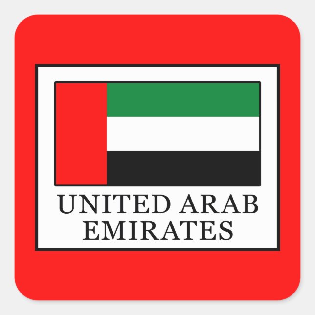 United Arab Emirates Square Sticker (Front)