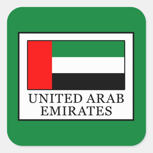 United Arab Emirates Square Sticker (Front)
