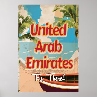 United Arab Emirates Vintage Travel Poster