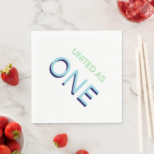 United as One Unity Message Napkin