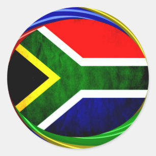 United by Beauty: South African Flag Design Classic Round Sticker