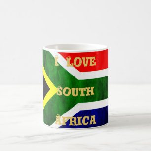 United by Beauty: South African Flag Design Coffee Mug