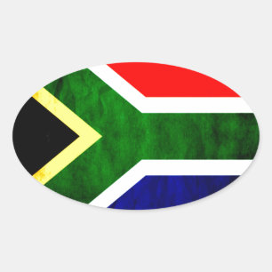 United by Beauty: South African Flag Design Oval Sticker