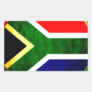 United by Beauty: South African Flag Design Rectangular Sticker
