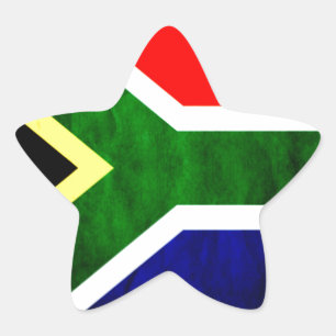 United by Beauty: South African Flag Design Star Sticker