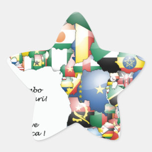 United by Colours: A Celebration of Africa in Flag Star Sticker