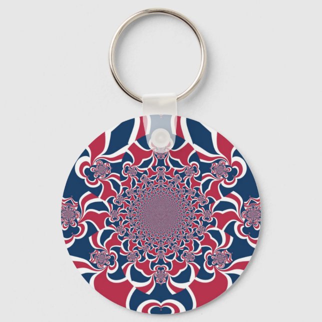 United Colours: Colourful Global Pattern Key Ring (Front)