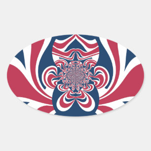 United Colours: Colourful Global Pattern Oval Sticker