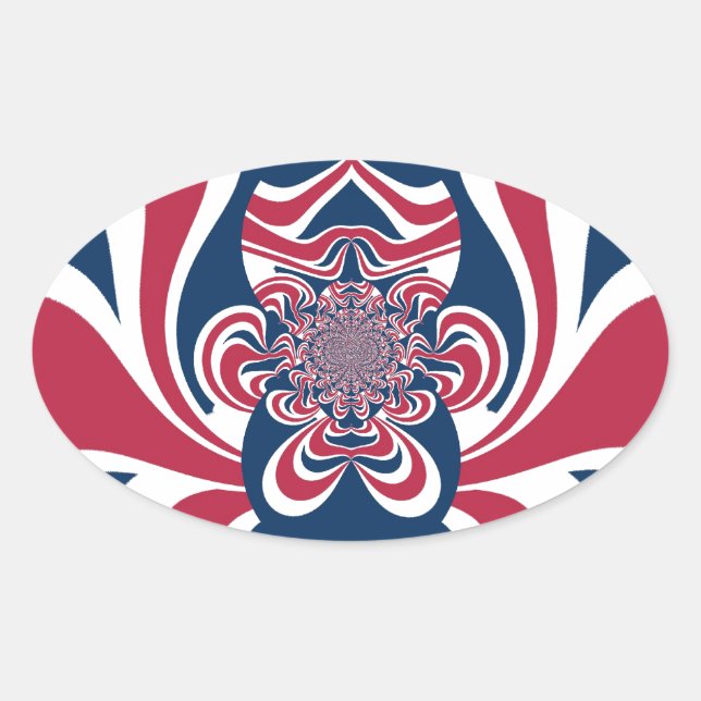 United Colours: Colourful Global Pattern Oval Sticker (Front)