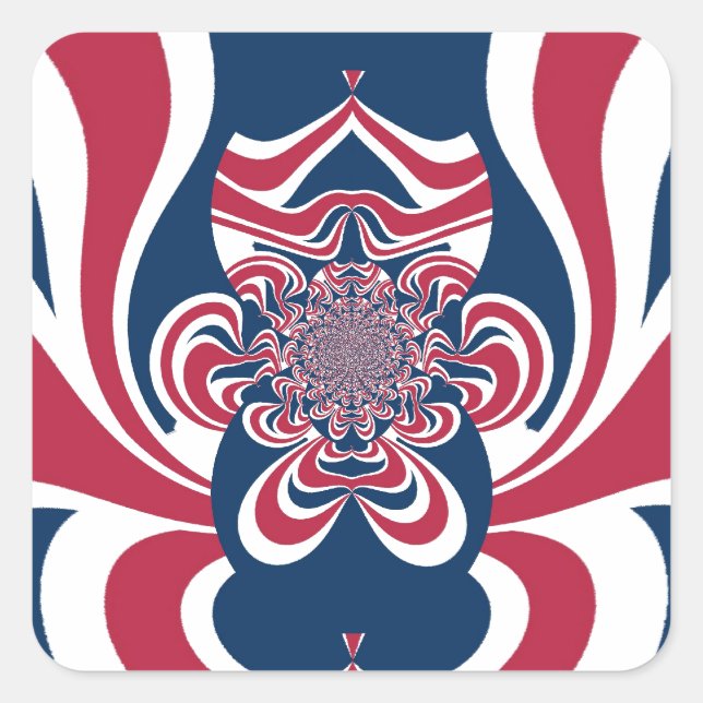 United Colours: Colourful Global Pattern Square Sticker (Front)