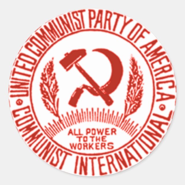 United Communist Party of America Classic Round Sticker (Front)