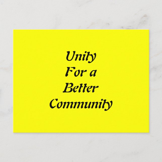 United Community Postcard (Front)