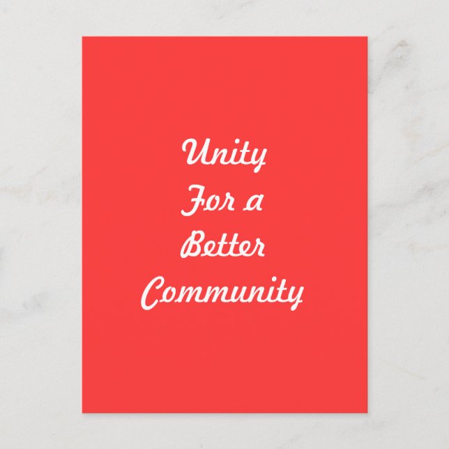 United Community Postcard (Front)