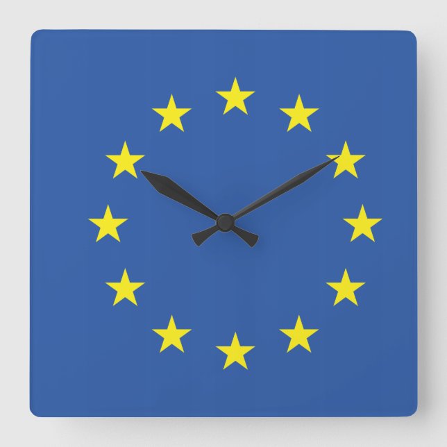 United Europe Flag Square Wall Clock (Front)