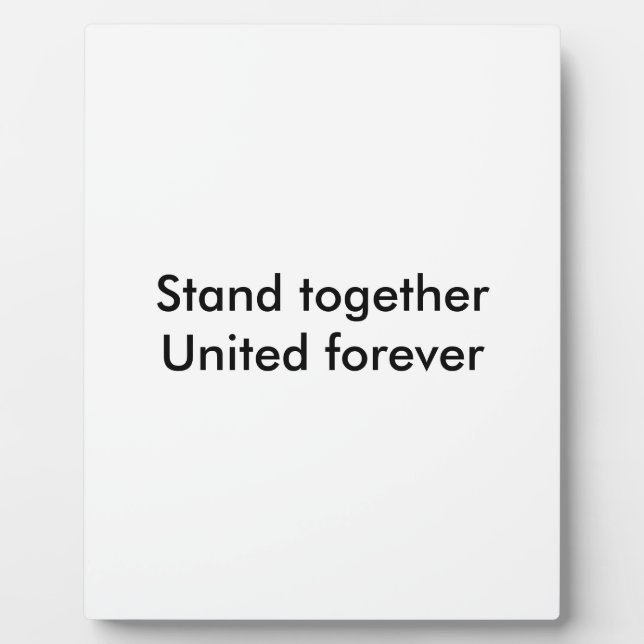 United forever plaque (Front)