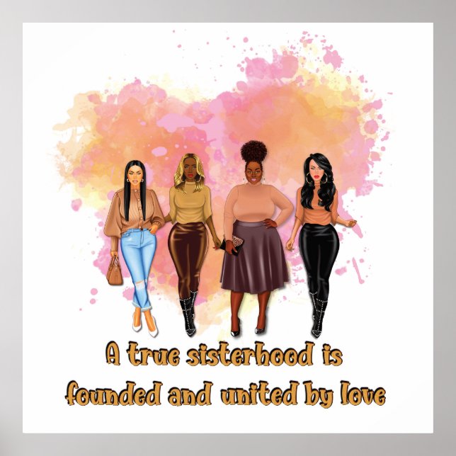 United Hearts: Celebrating Diversity in Sisterhood Poster (Front)