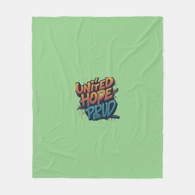 United Hope Proud People Fleece Blanket (Front)