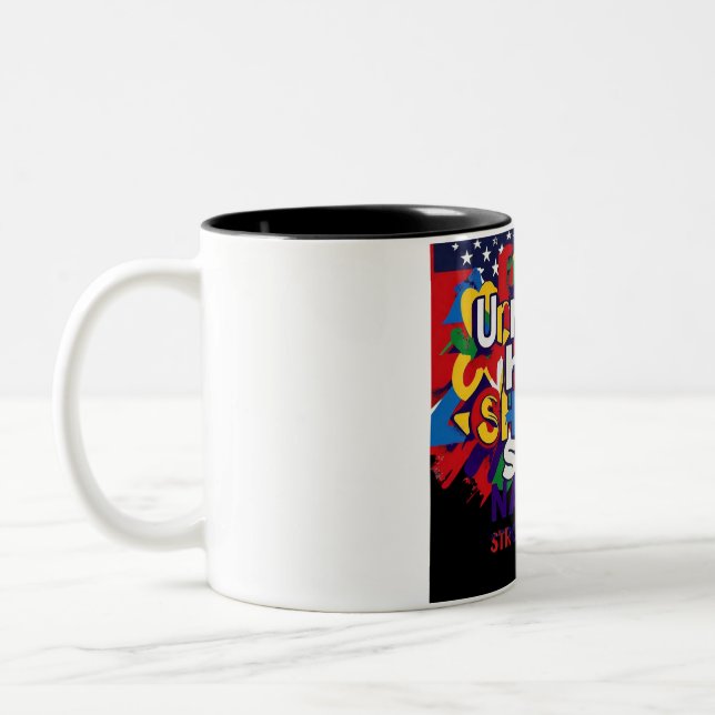United Hope Strong Nation features  Two-Tone Coffee Mug (Left)