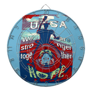 United in Hope: Stronger Together - USA Art Print  Dartboard