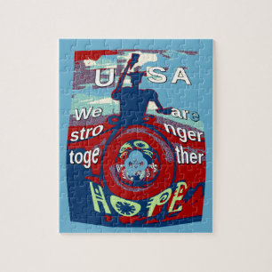 United in Hope: Stronger Together - USA Art Print  Jigsaw Puzzle