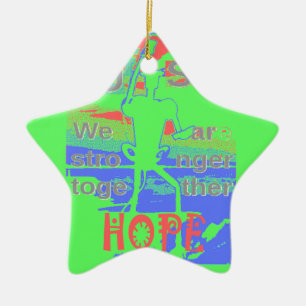 United in Hope: Stronger Together - Vibrant USA  Ceramic Tree Decoration