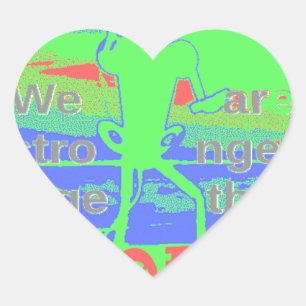 United in Hope: Stronger Together - Vibrant USA   Heart Sticker