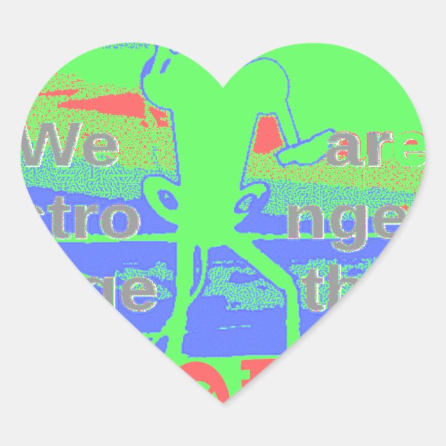 United in Hope: Stronger Together - Vibrant USA  Heart Sticker (Front)