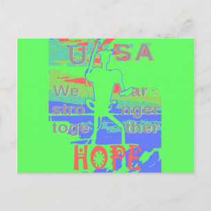 United in Hope: Stronger Together - Vibrant USA  Postcard