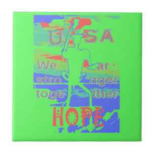 United in Hope: Stronger Together - Vibrant USA Tile