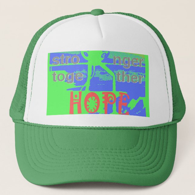 United in Hope: Stronger Together - Vibrant USA  Trucker Hat (Front)