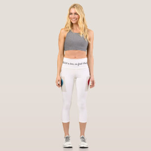 United in Love – Inspirational Waistband Print for Capri Leggings
