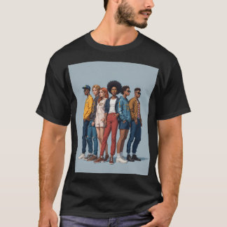 United in Style – Diverse People Art T-Shirt