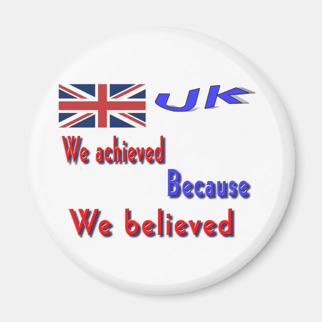 united kingdom achievement fridge magnets (Front)
