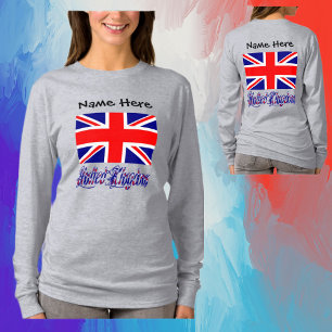United Kingdom and British Flag Personalised  T-Shirt