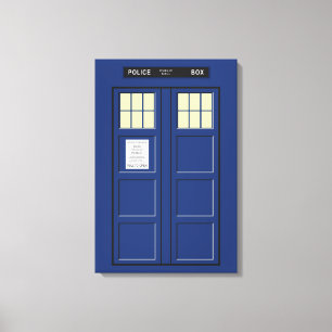 United Kingdom - Blue Police Public Call Box 1 Canvas Print