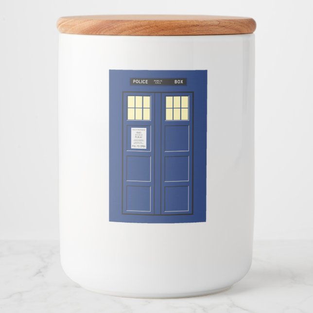 United Kingdom - Blue Police Public Call Box 1 Food Label (Front)