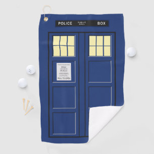 United Kingdom - Blue Police Public Call Box 1 Golf Towel