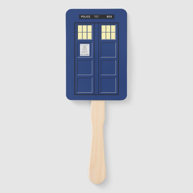 United Kingdom - Blue Police Public Call Box 1 Hand Fan (Front)